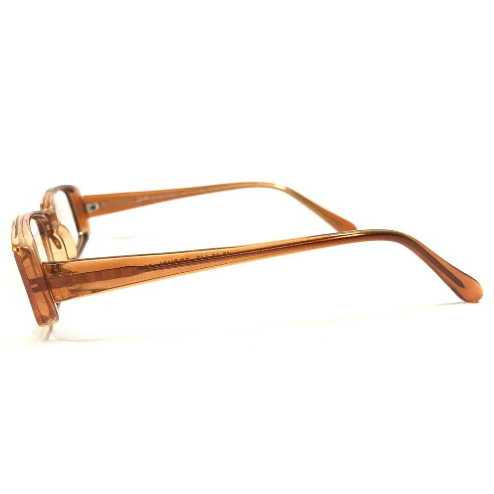 Capri Eyeglasses Frames U-14 BROWN Clear Rectangular Full Rim 48-18-140